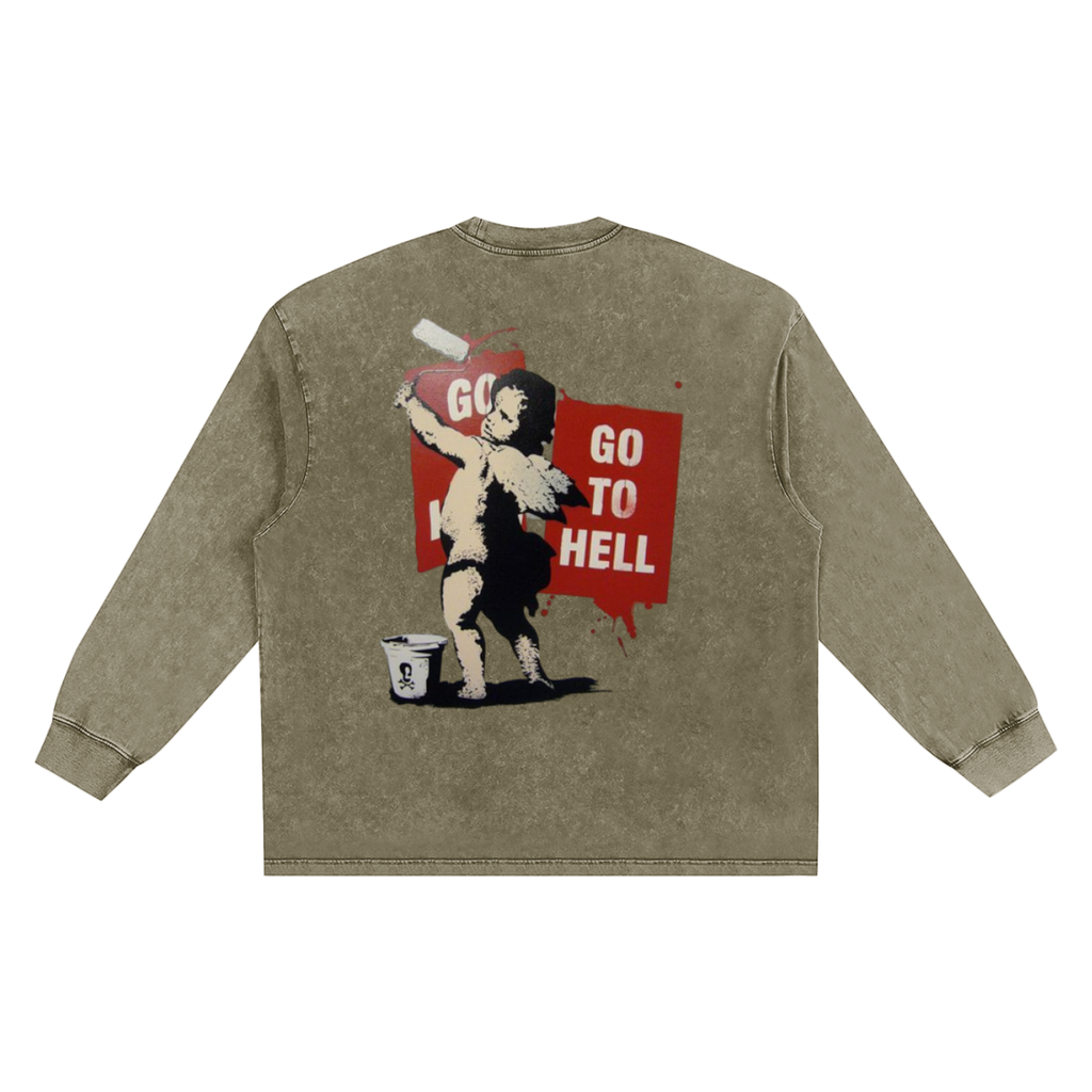 Snow Washed Frayed Edge T-Shirt