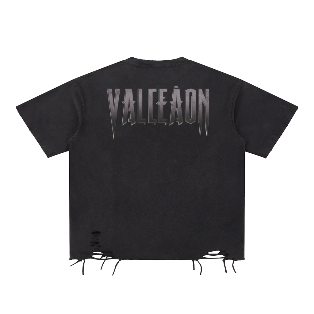 Snow Washed Raw-Hem T-Shirt