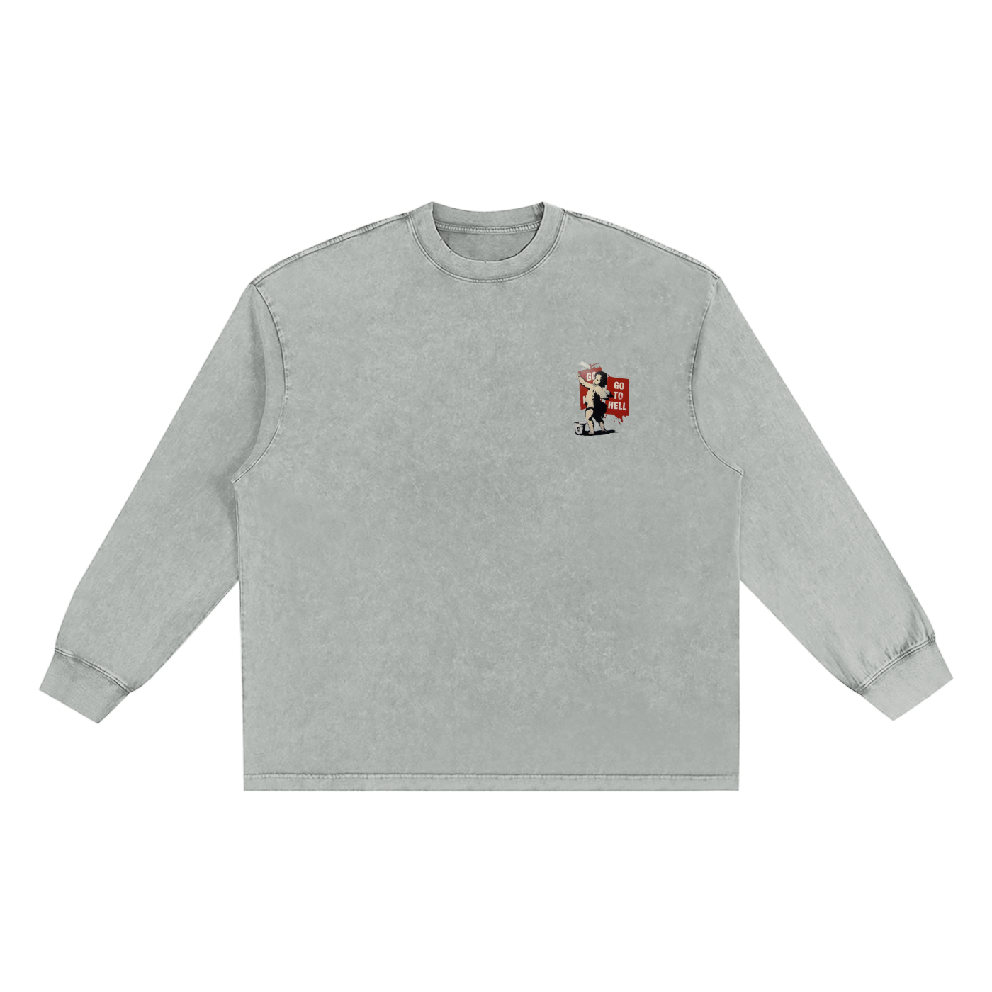 Snow Washed Frayed Edge T-Shirt