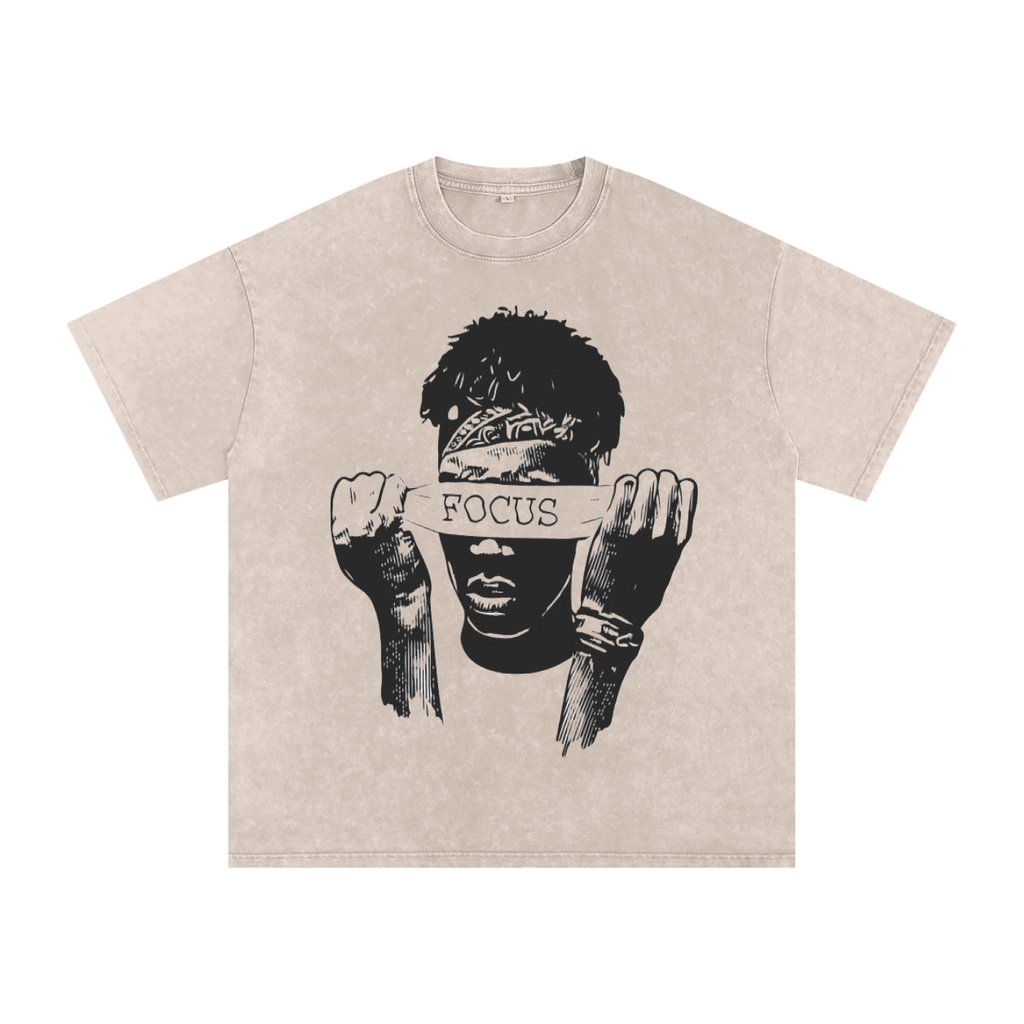 Snow Washed Oversized Cotton T-Shirt