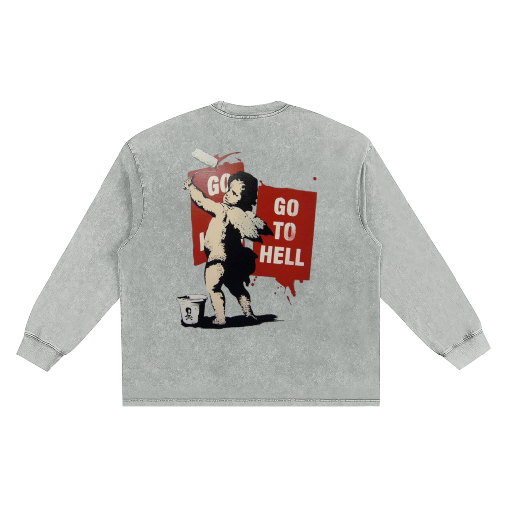 Snow Washed Frayed Edge T-Shirt