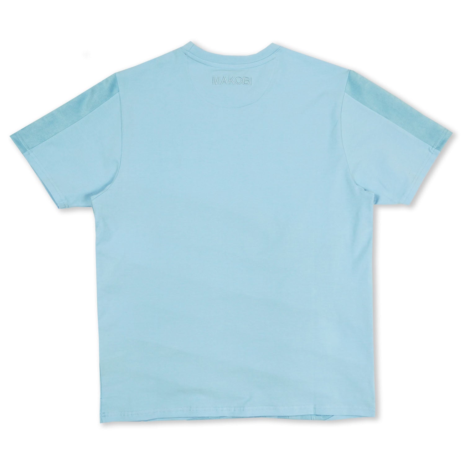 M389 Makobi Jacquard Solid tee- Light Blue
