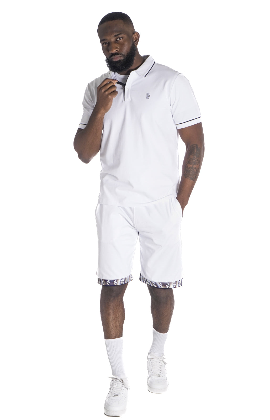 M383 Makobi Luciano Polo Shirt - White