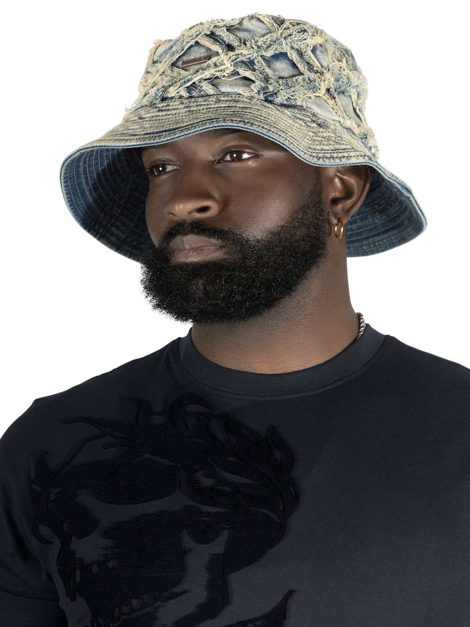 Hat | M016 Rinaldi Denim Bucket Hat - Dirt
