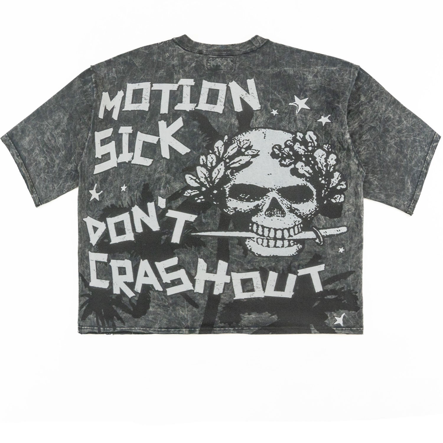 F132 Motion Sickness Cropped Tee - Black