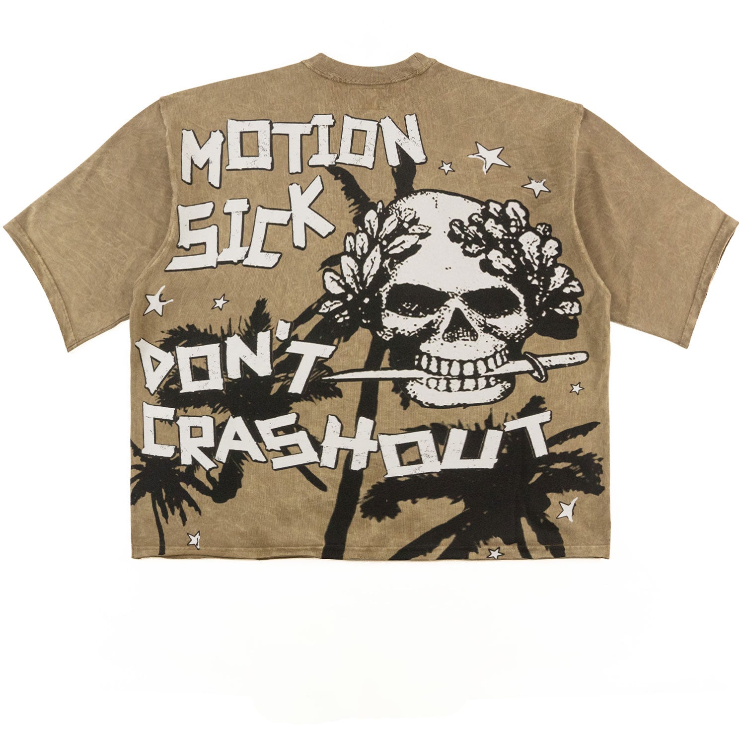 F132 Motion Sickness Cropped Tee - Mocha