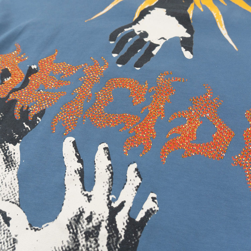 F171 Crop Heaven Saint Tee - Blue