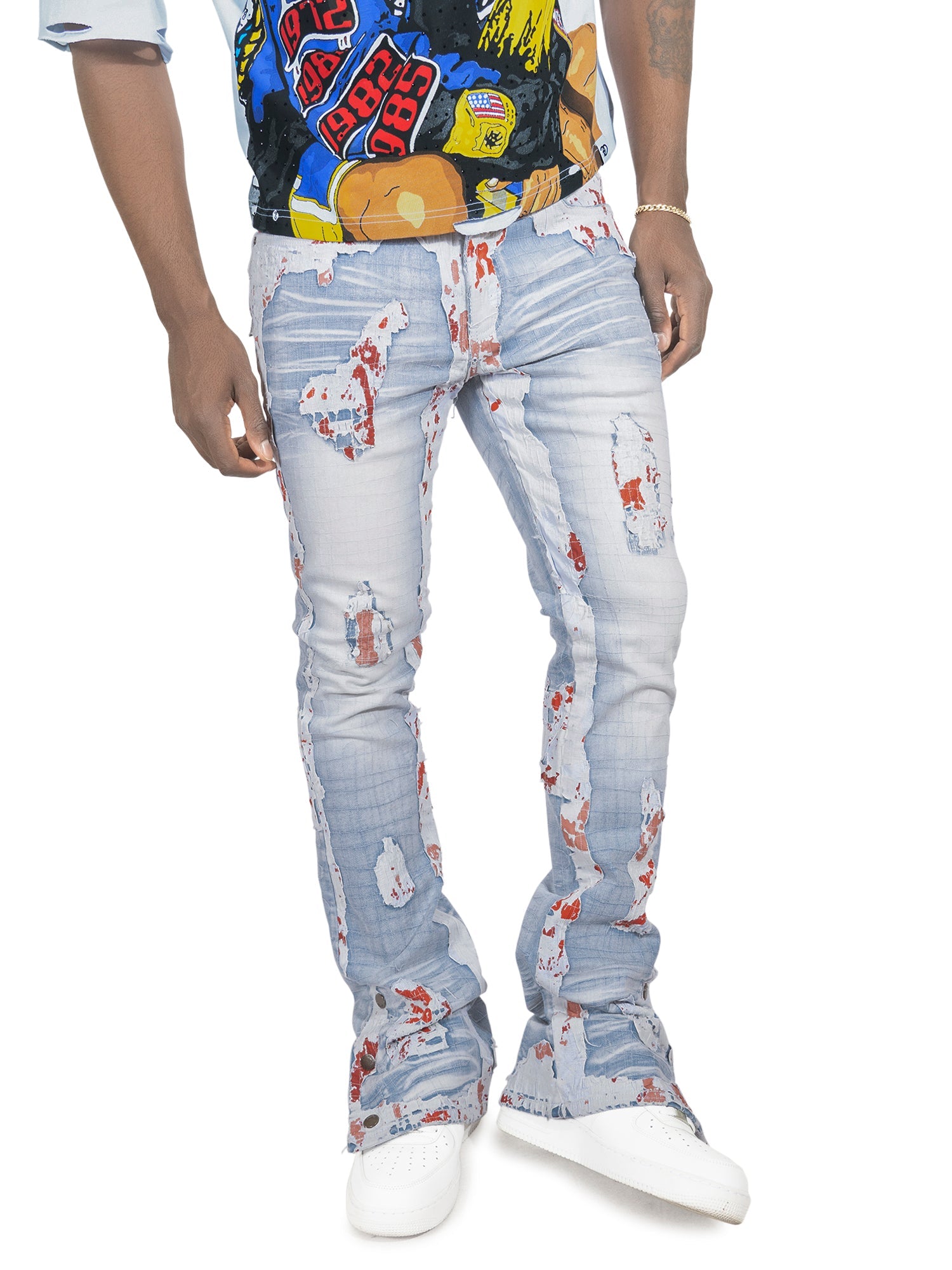 Jeans | F1733 Amoto Stacked Pants - Light Wash