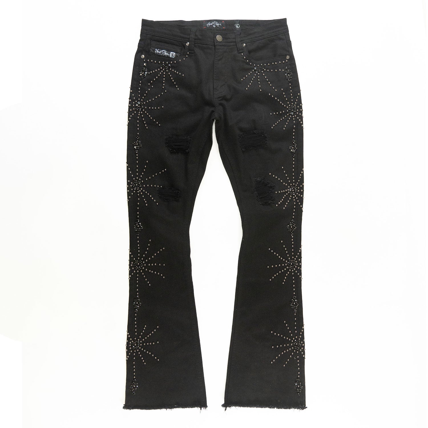 F1735 Spider Stacked Jeans - Black