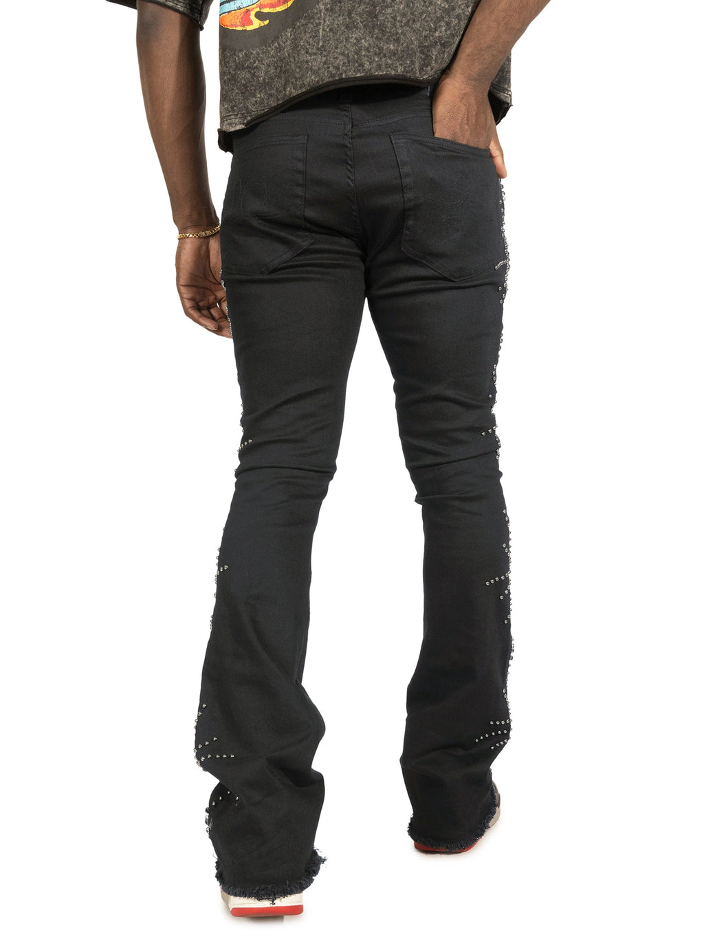 F1735 Spider Stacked Jeans - Black