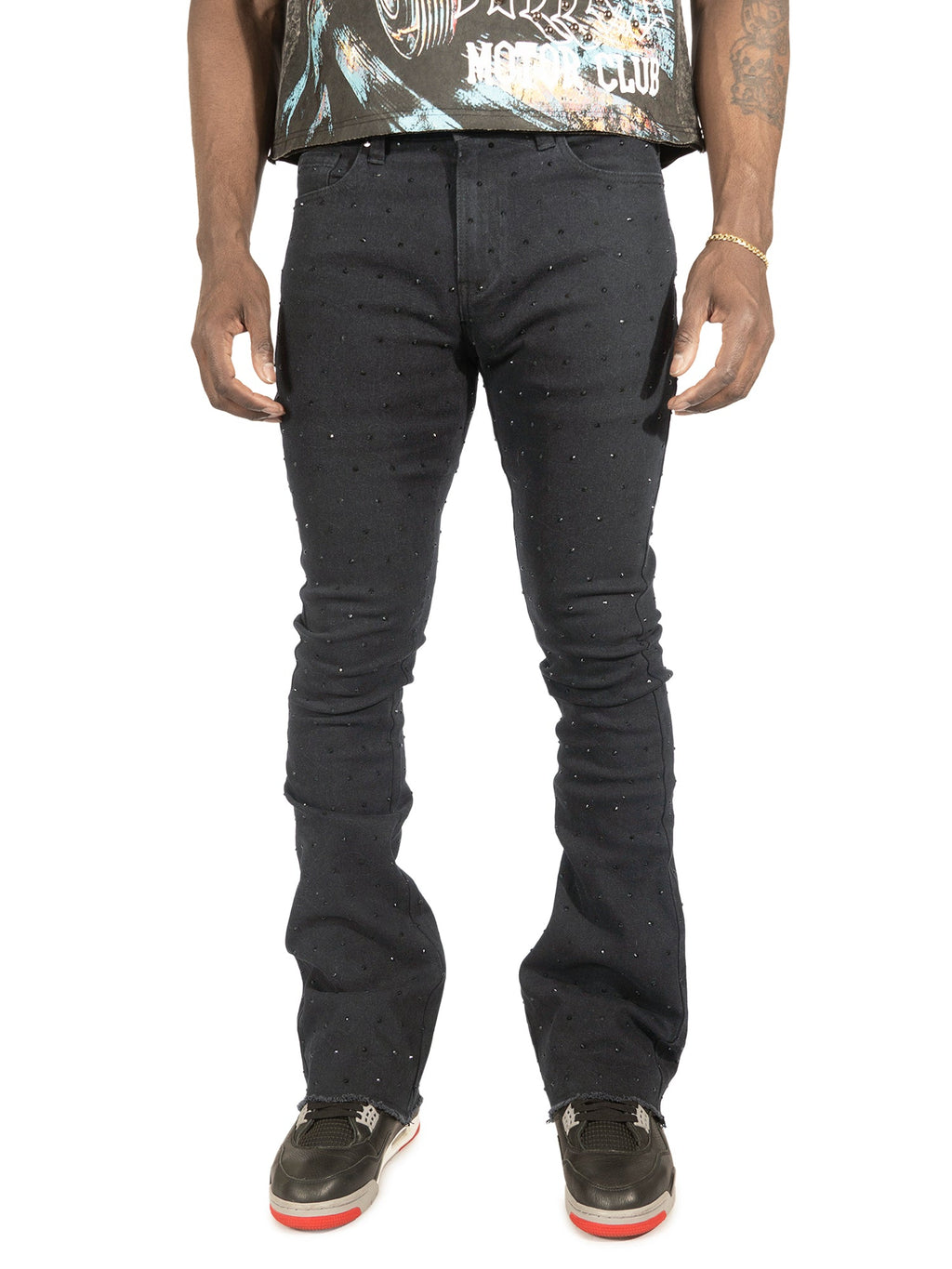 Jeans | F1764 Romano Stacked Stone Pants - Black