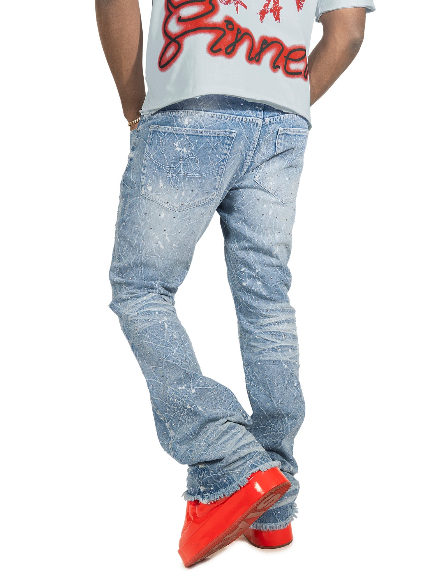 Jeans | F1764 Romano Stacked Stone Jeans - Light Wash