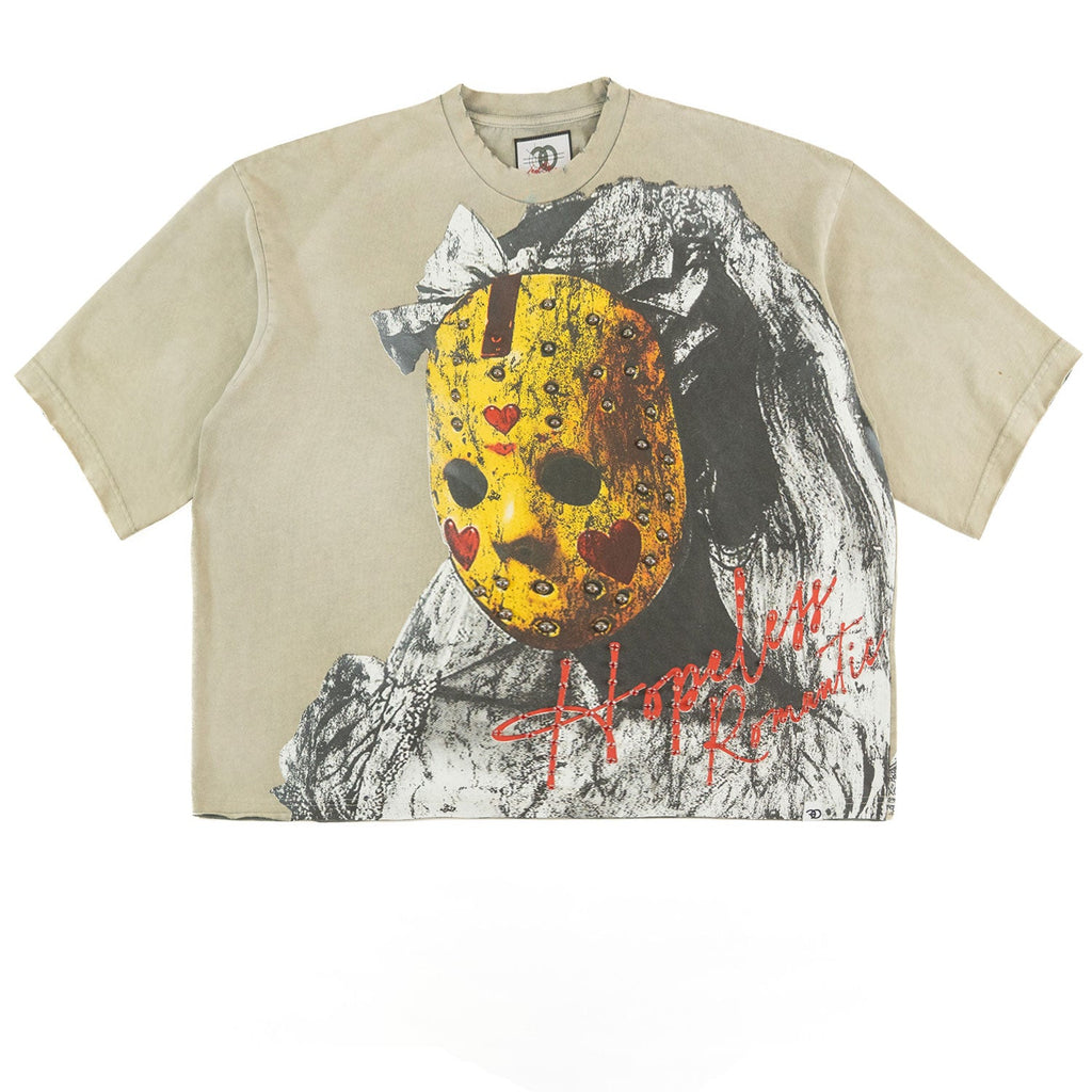 Tee | F182 Hopeless Romantic Cropped Tee - Oat