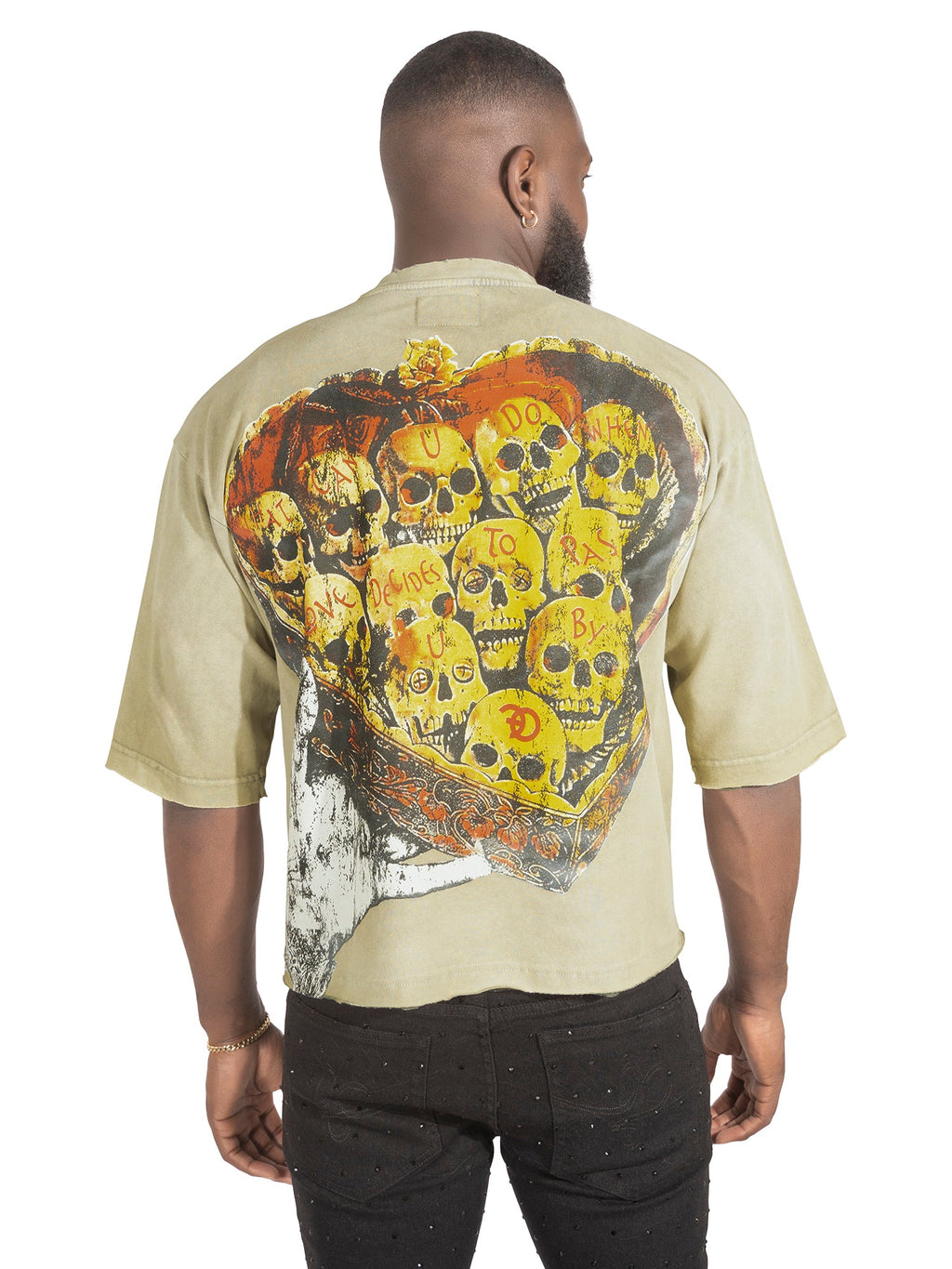 Tee | F182 Hopeless Romantic Cropped Tee - Oat