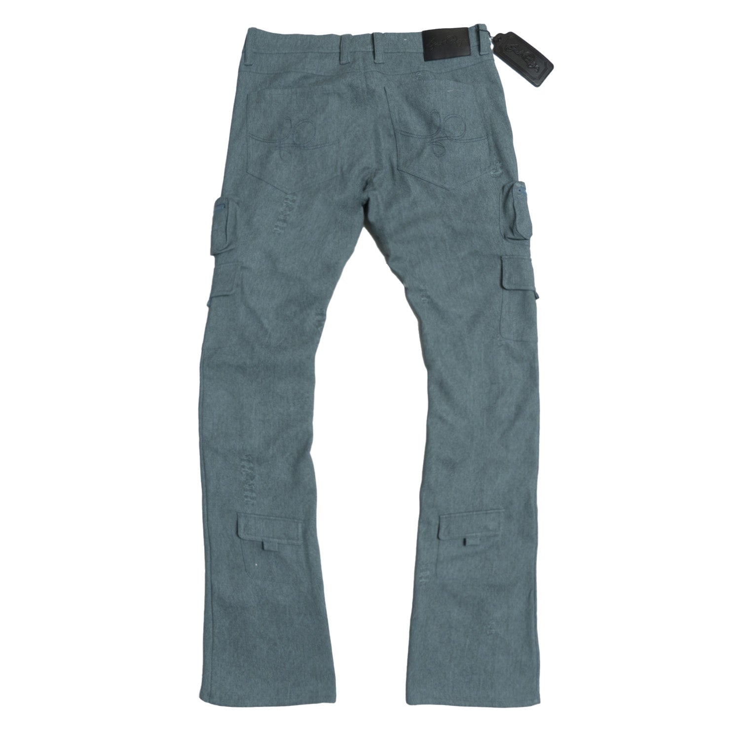 F2789 CASA DE Vegan Leather Pants - Blue