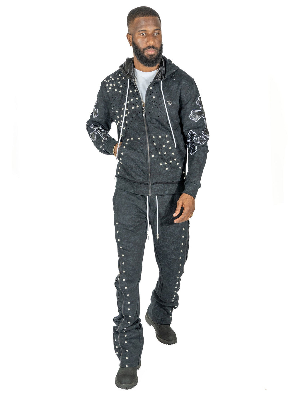 F5710 Loyalty Zip-up Set - Black