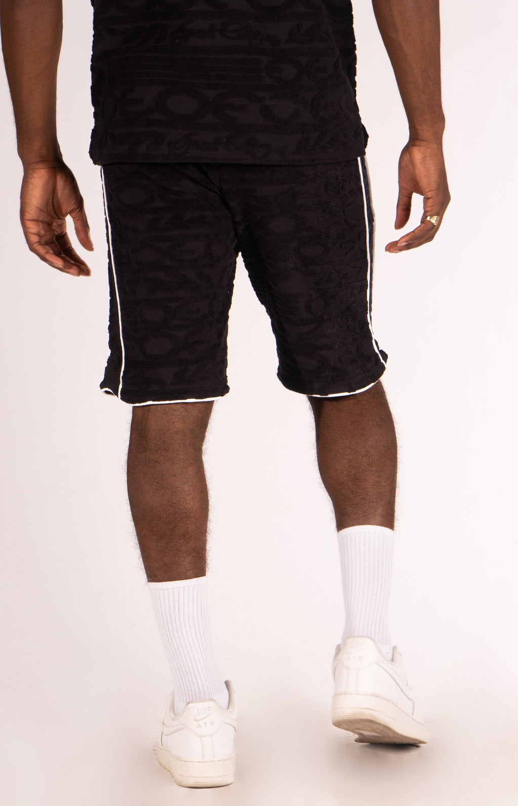 F678 Baroque Terry Shorts- Black
