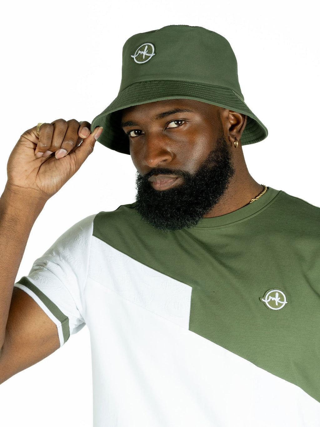 M033 Colton Nylon Bucket Hat - Dark Olive