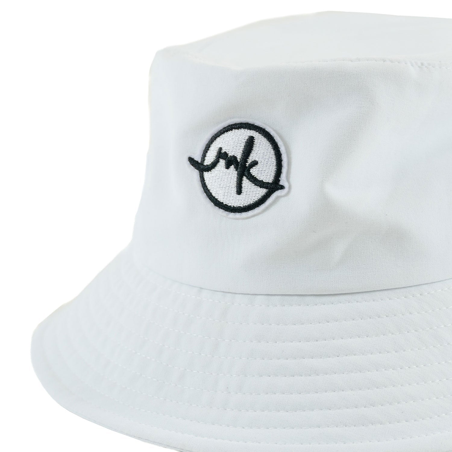 M033 Colton Nylon Bucket Hat - White