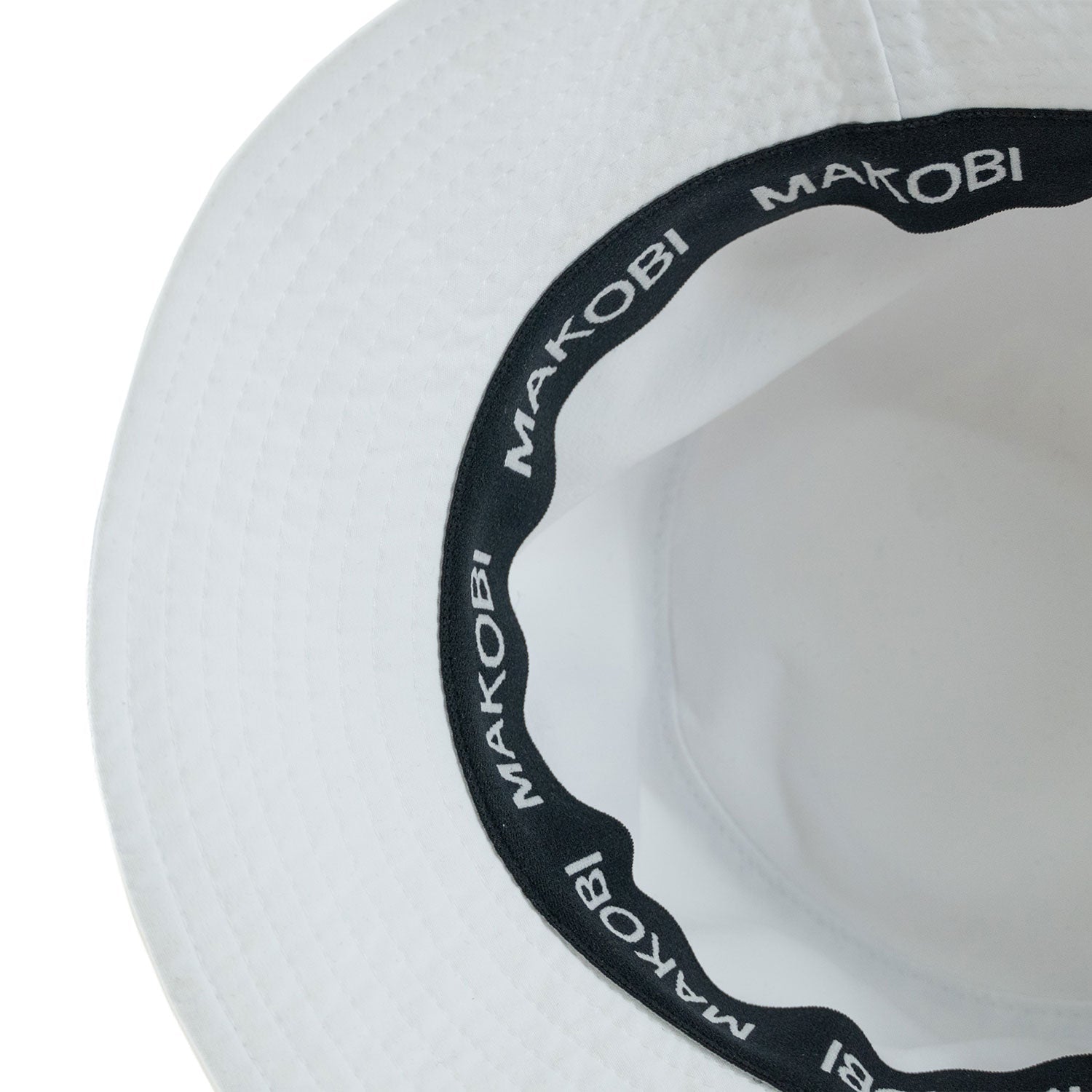 M033 Colton Nylon Bucket Hat - White