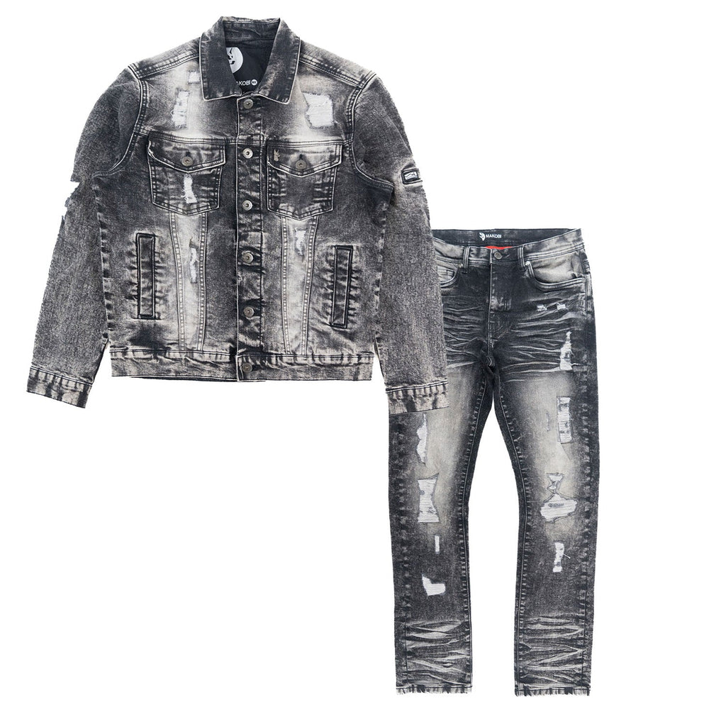 M1079 Moreli Denim Jacket -Black Wash