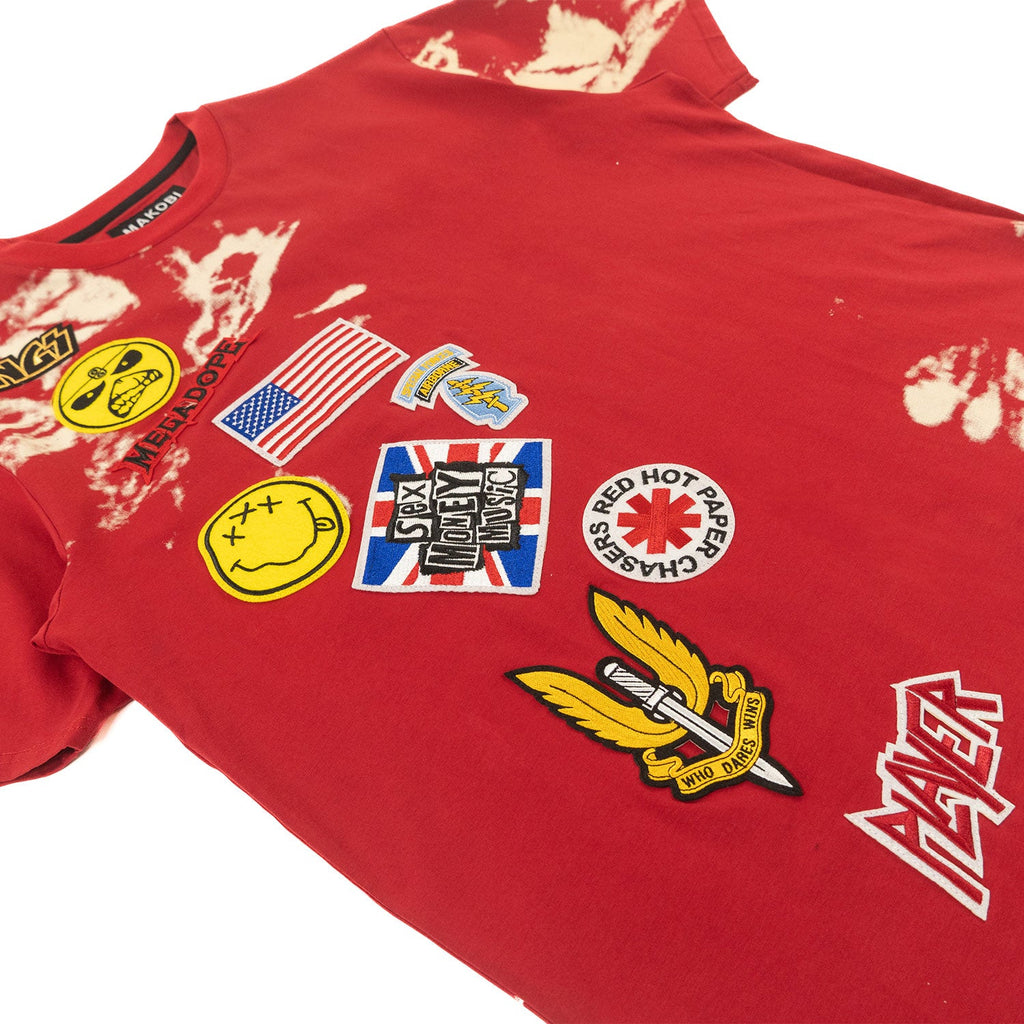 M116 Makobi Punk Patch Tee - Red