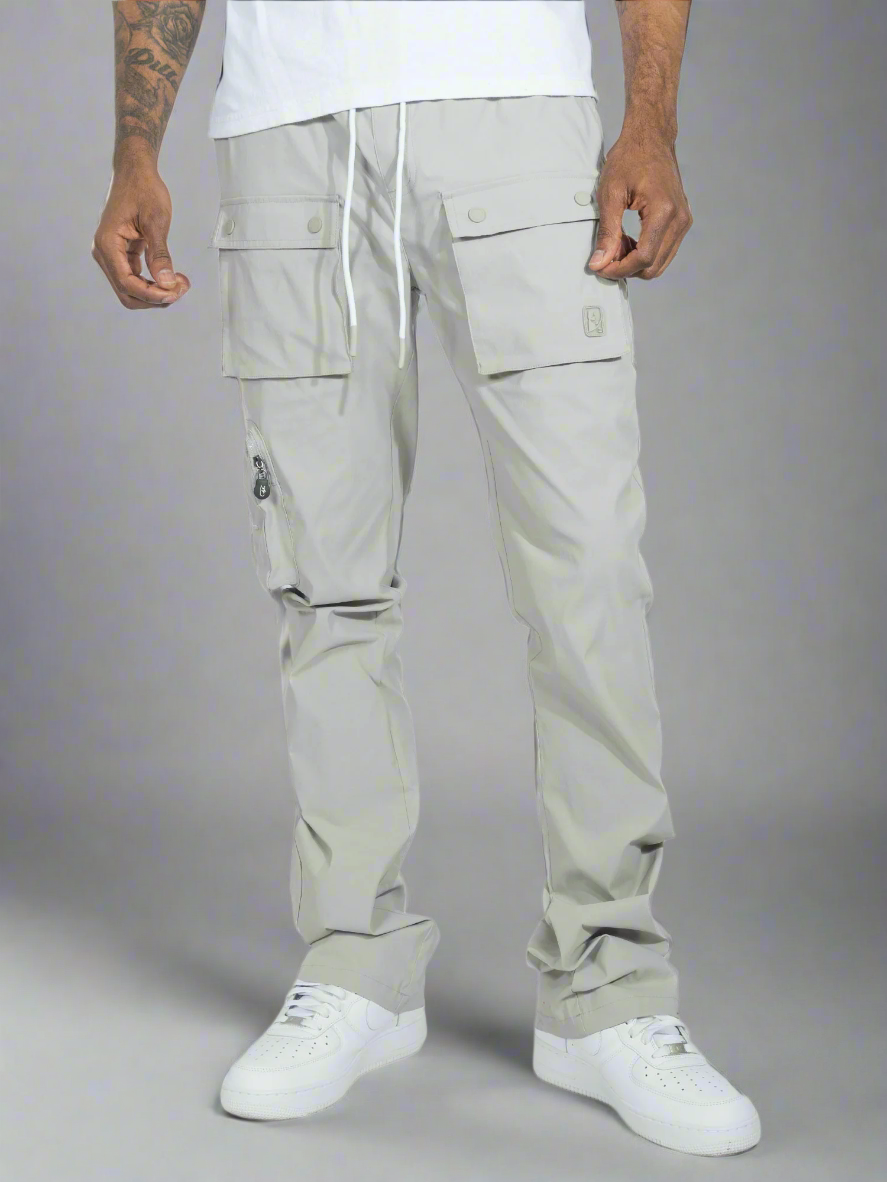 M1625 Sartoni Nylon Stacked Pants - Gray