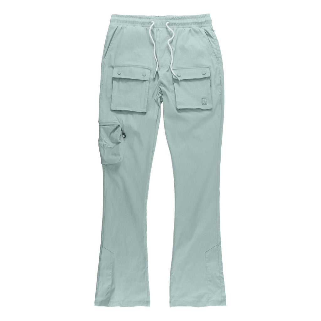 M1625 Sartoni Nylon Stacked Pants - Teal