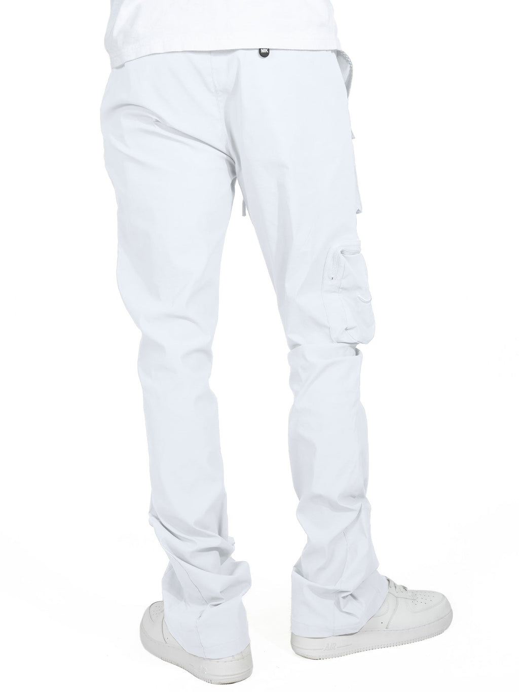 M1625 Sartoni Nylon Stacked Pants - White