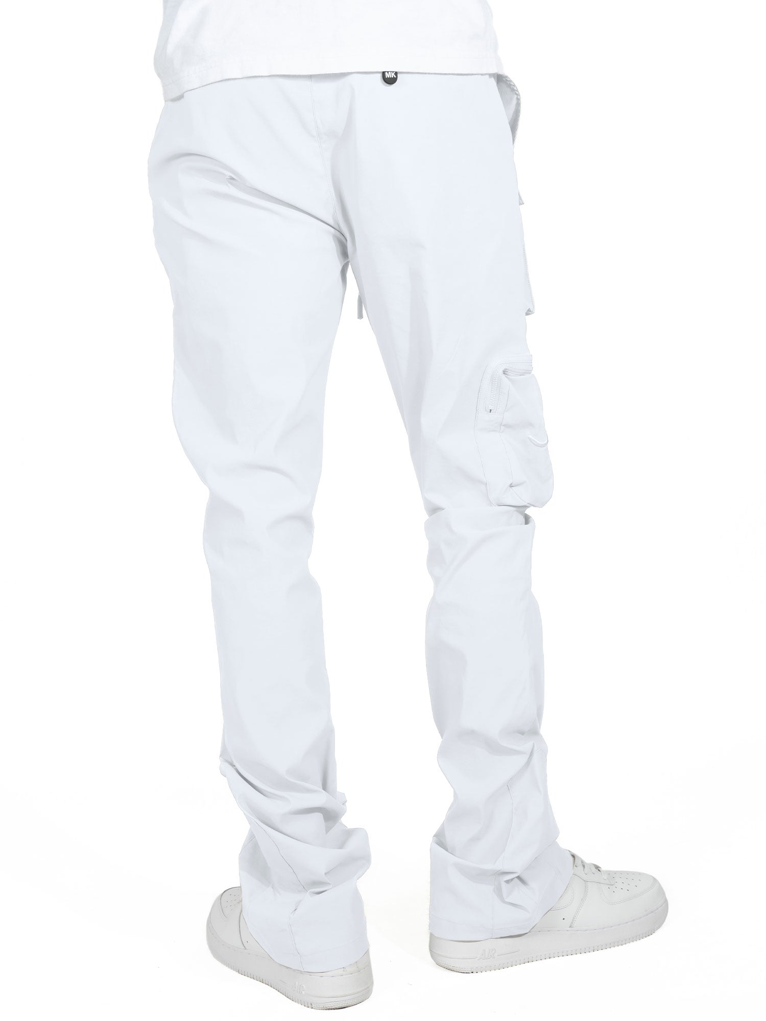 M1625 Sartoni Nylon Stacked Pants - White