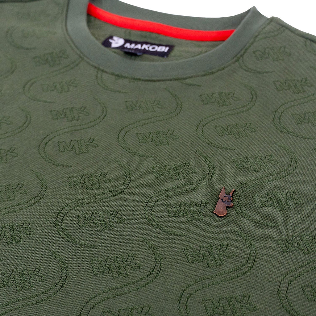M316 Sartoni Embossed Tee -  Dark Olive