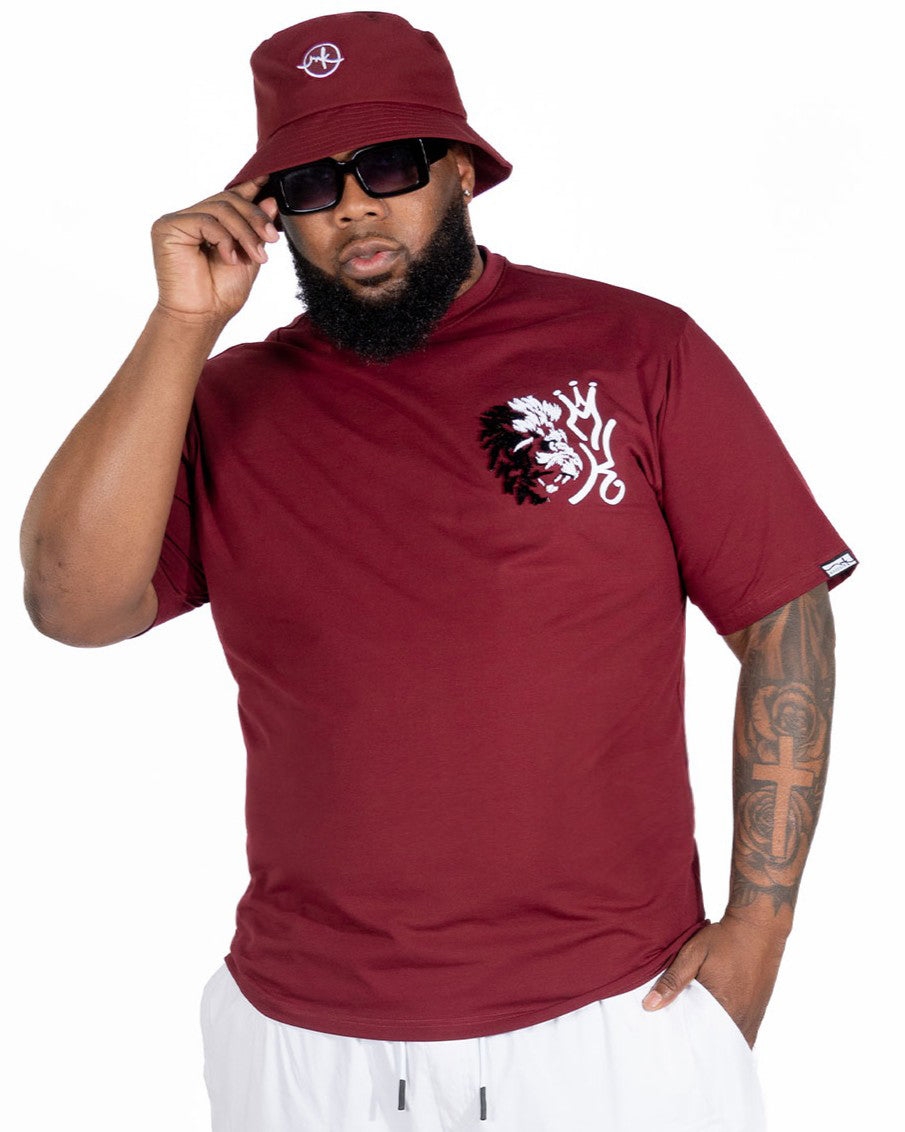M340 Gianos Lion Tee - Burgundy