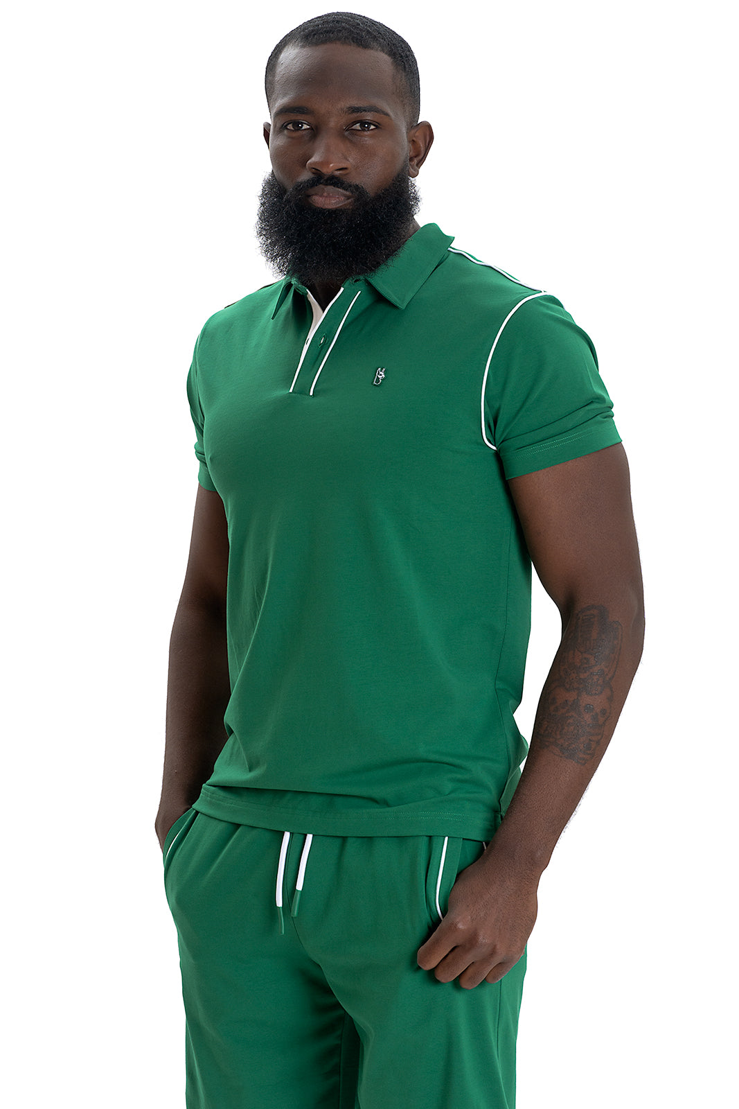 M344 Makobi Ricci Core Polo Shirt- Green