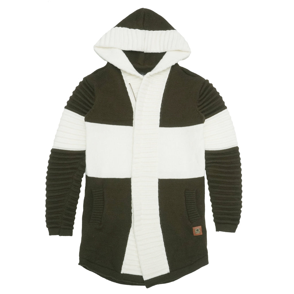 M4218 Giovanni Two-Tone Sweater - Olive