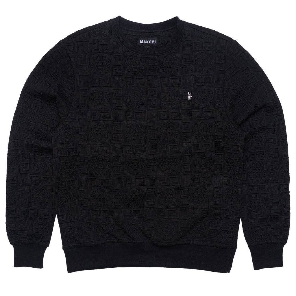 M4232 Bianchi Jacquard Crewneck Sweatshirt - Black