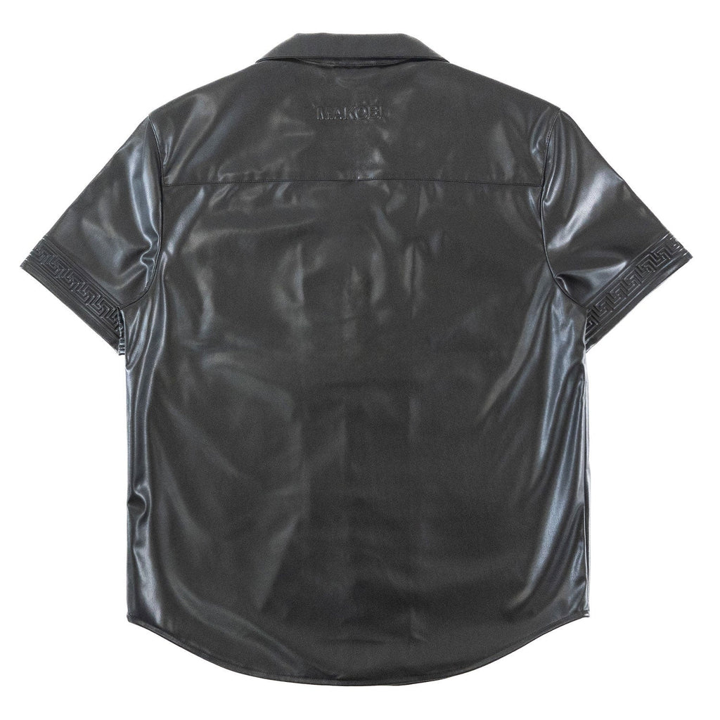 M429 Bellucci Vegan Leather Shirt - Black
