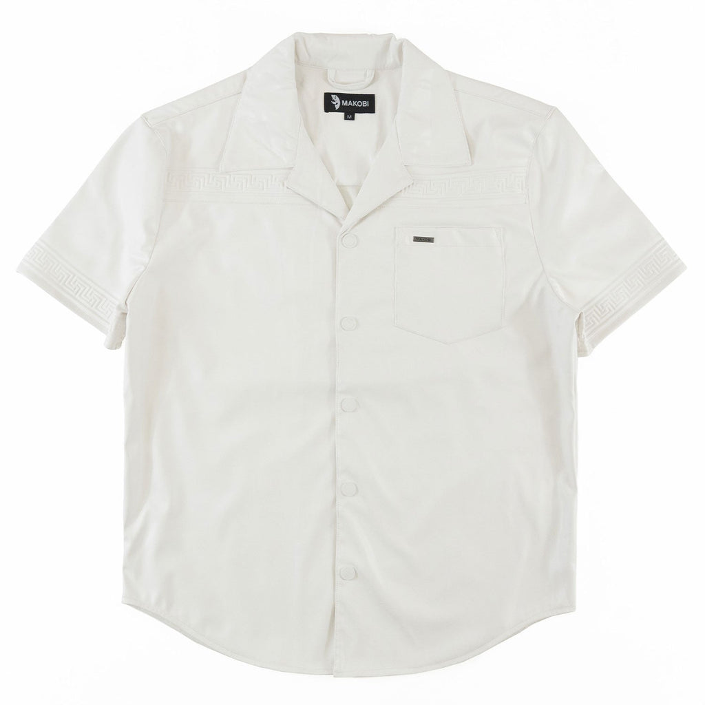 M429 Bellucci Vegan Leather Shirt - White