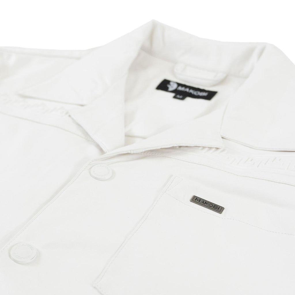 M429 Bellucci Vegan Leather Shirt - White