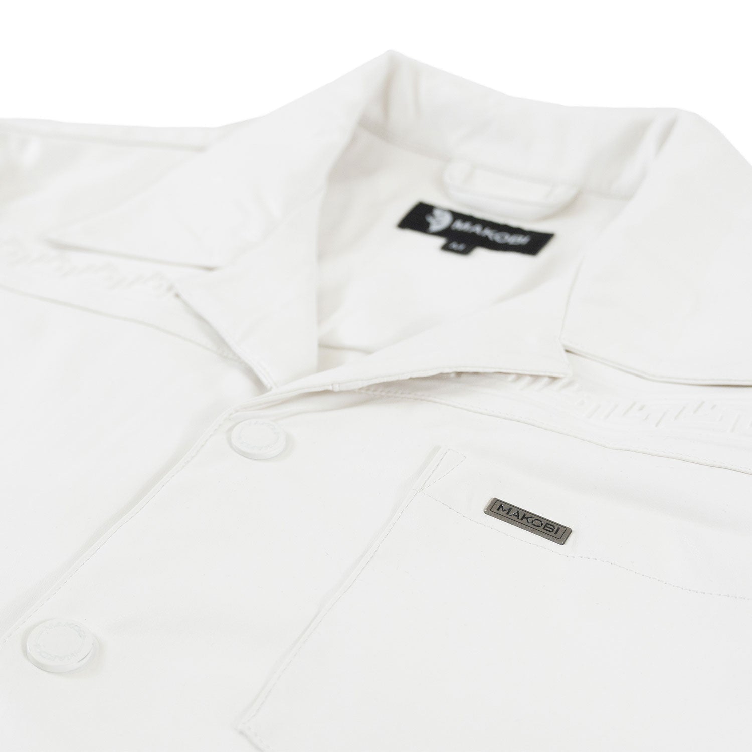 M429 Bellucci Vegan Leather Shirt - White