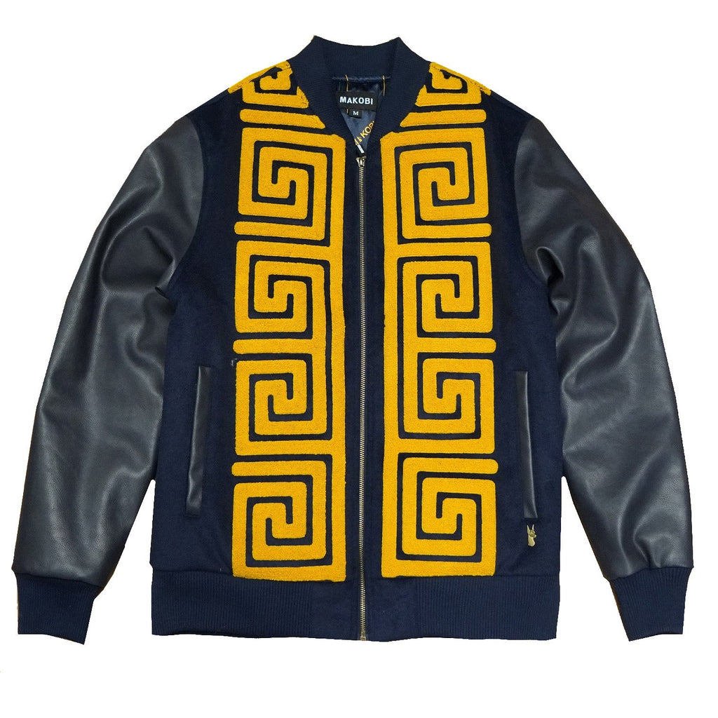 M4338 Adonis Wool Varsity Jacket - Navy