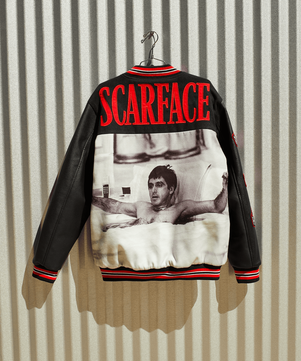 Scarface The World Varsity Jacket PU - Black