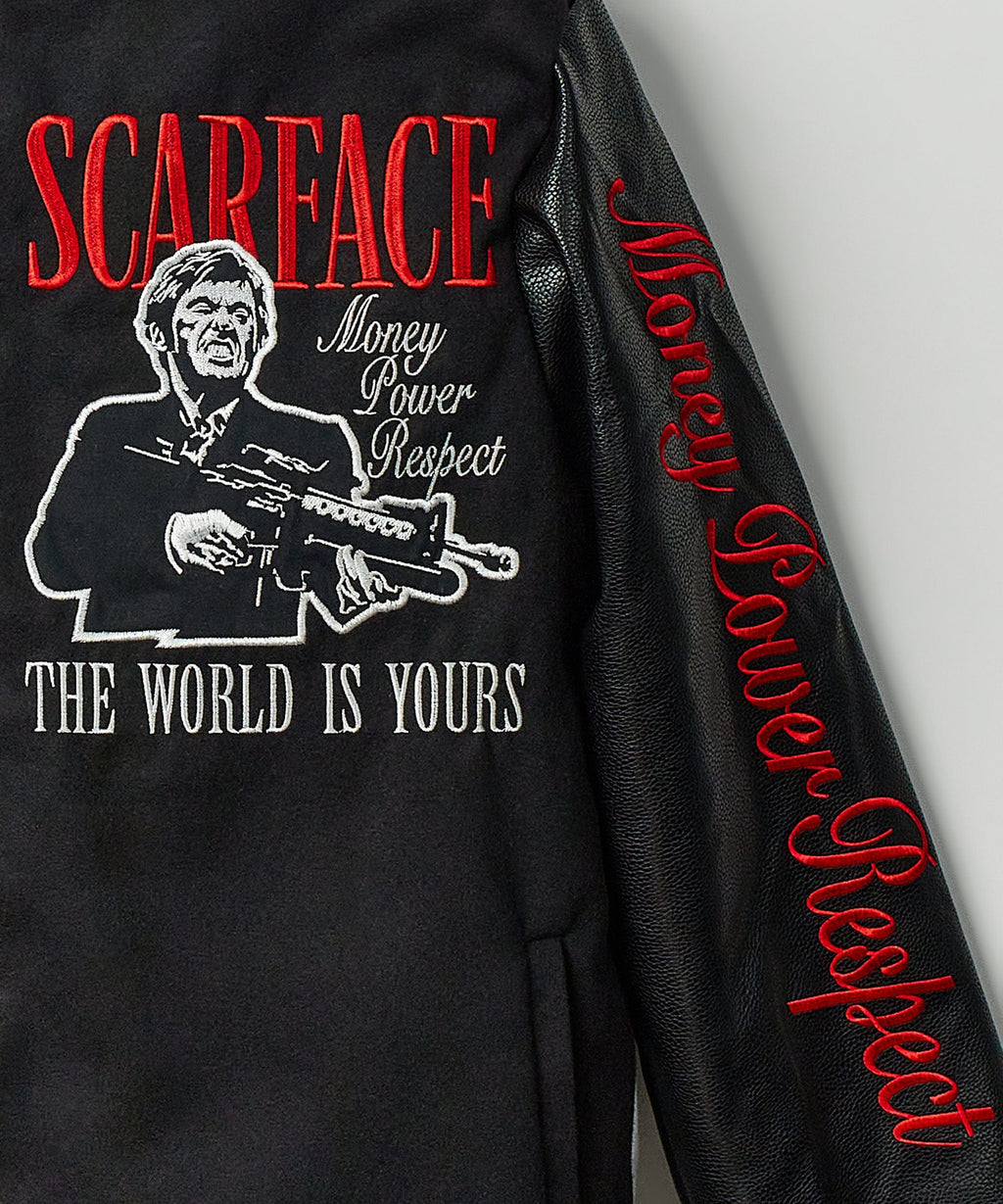 Scarface The World Varsity Jacket PU - Black