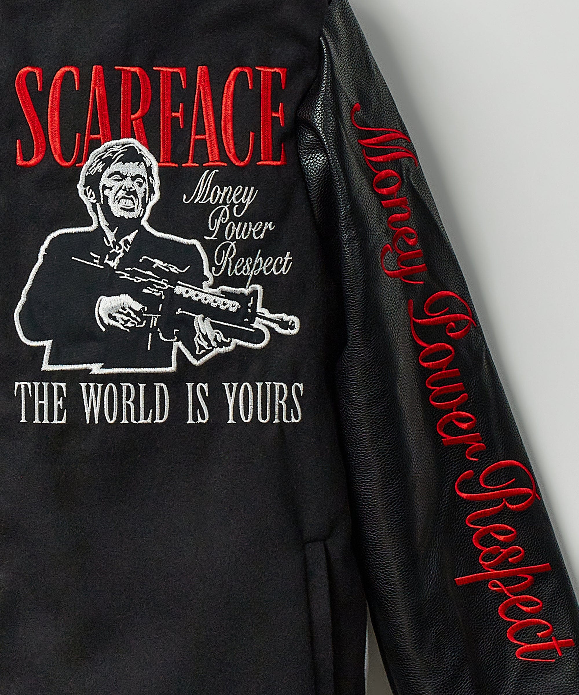 Scarface The World Varsity Jacket PU - Black
