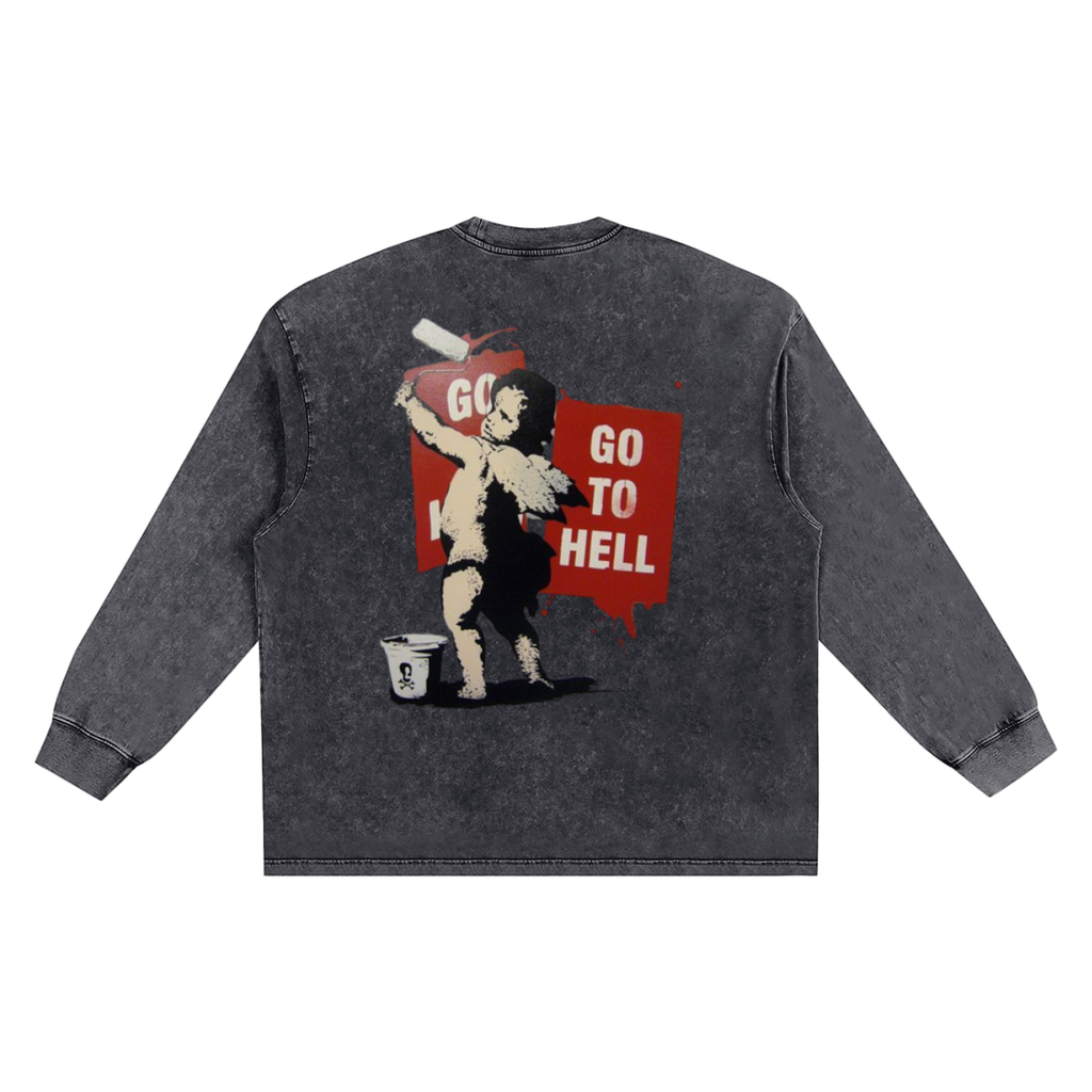 Snow Washed Frayed Edge T-Shirt