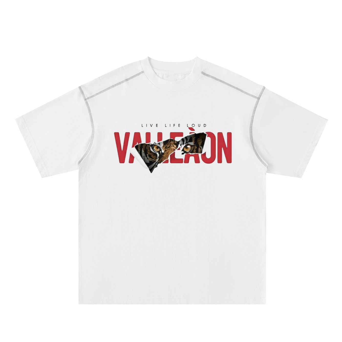 Oversized Contrast-Stitched Cotton Tee