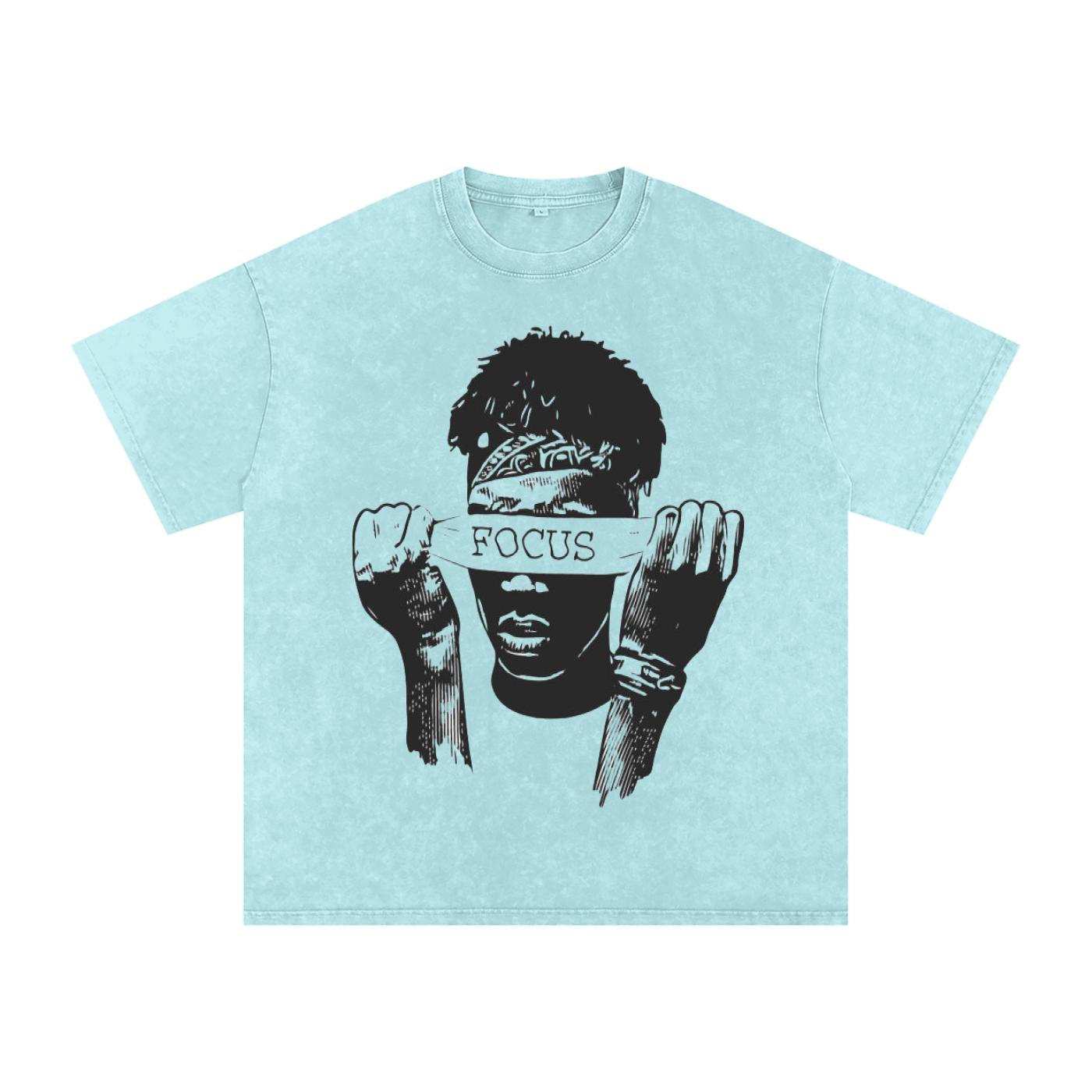 Snow Washed Oversized Cotton T-Shirt