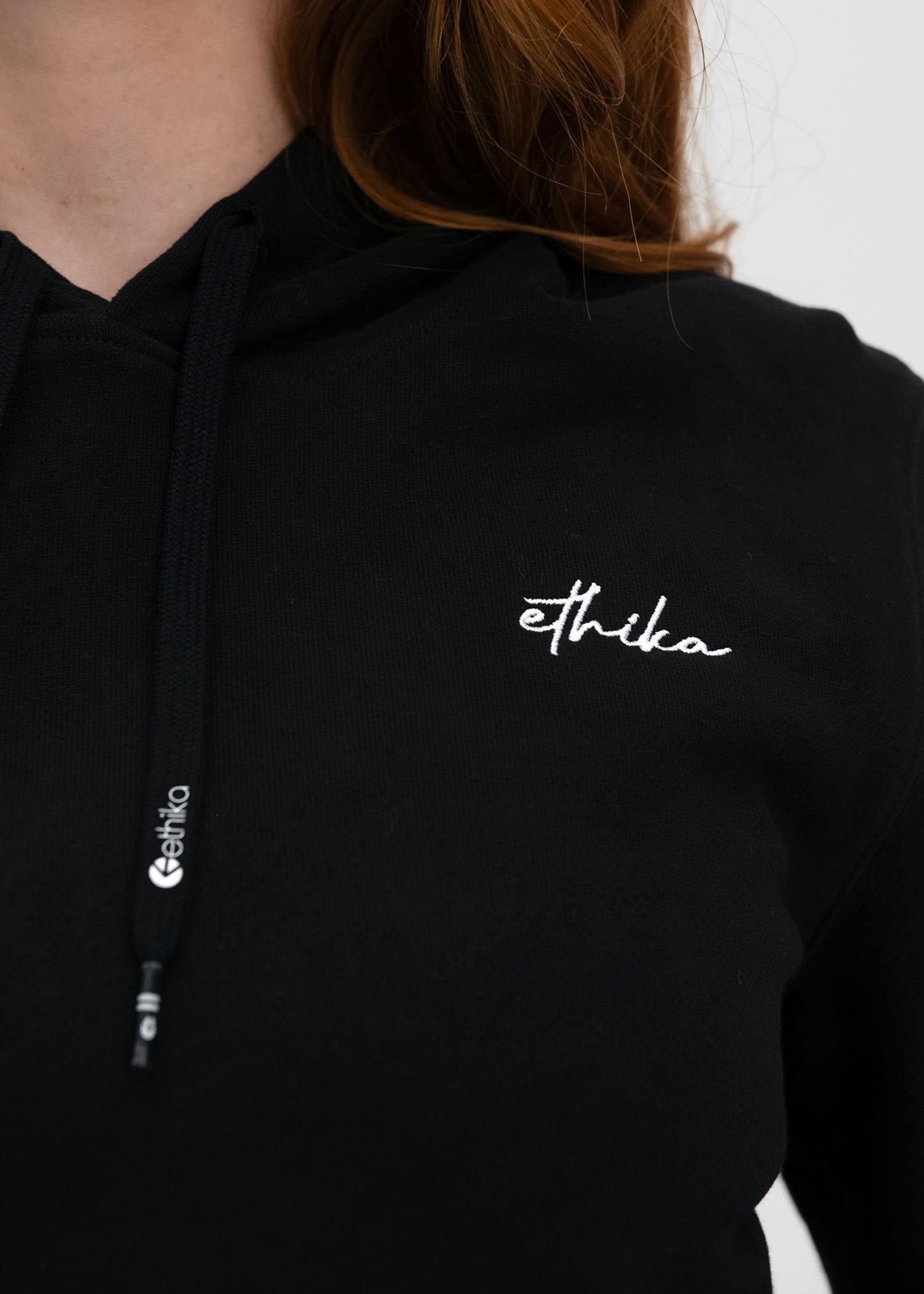 Black | Womens Fitted Zip Hoodie