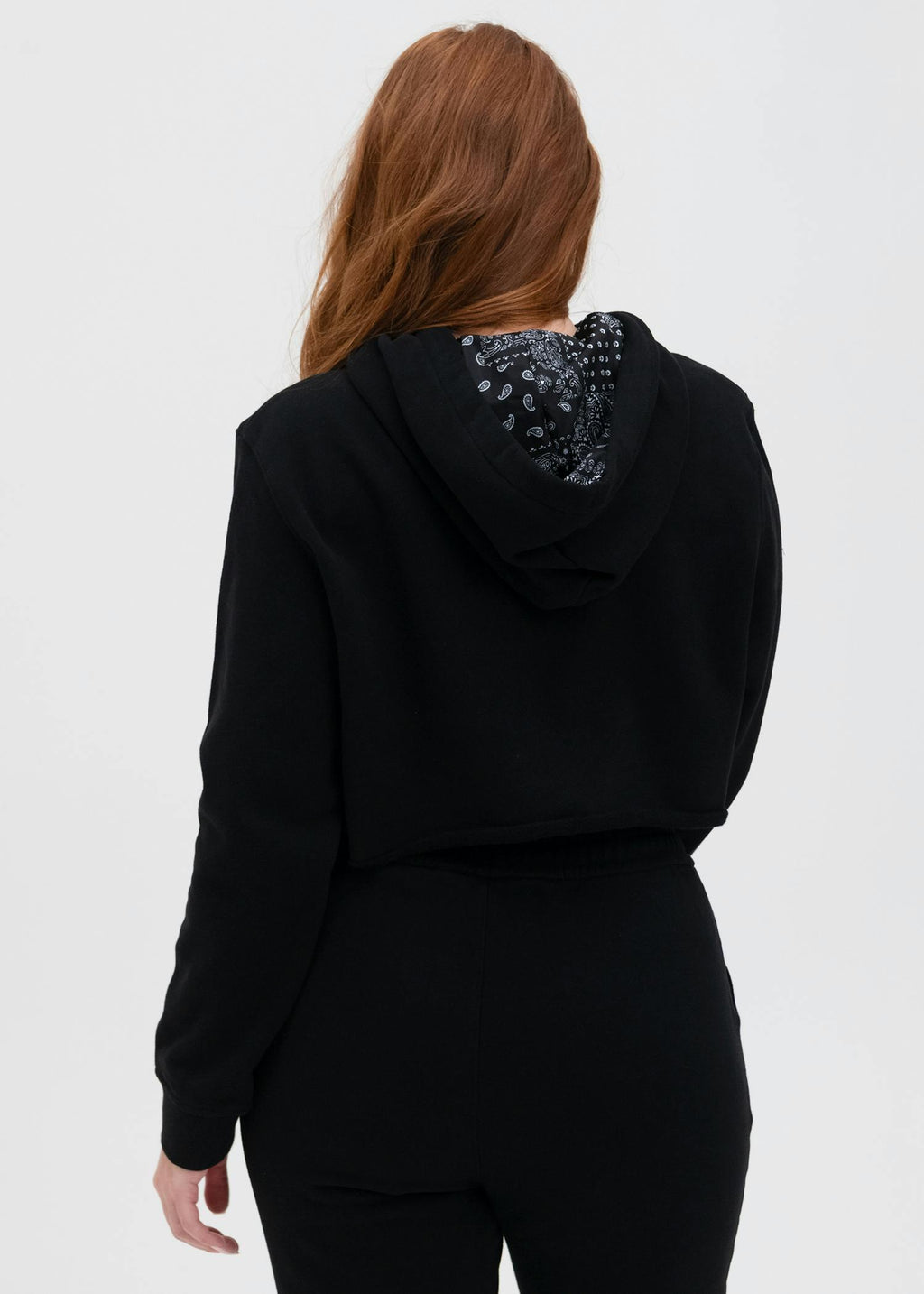 Black | Womens Fitted Zip Hoodie