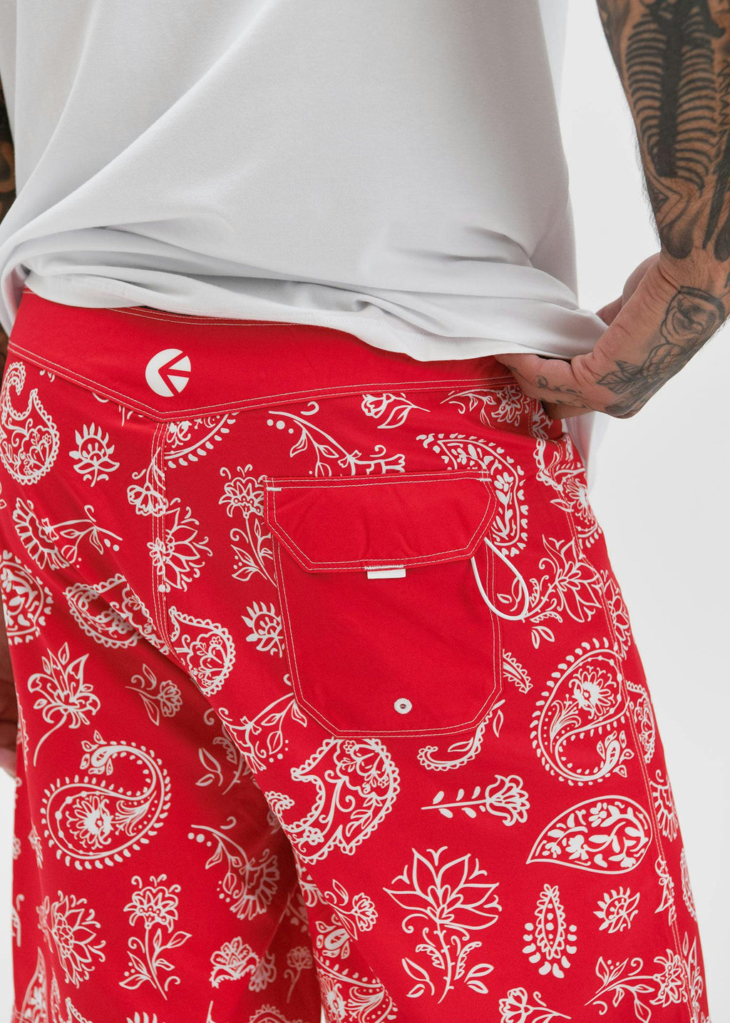 Americana Paisley - Red | Mens Boardshort
