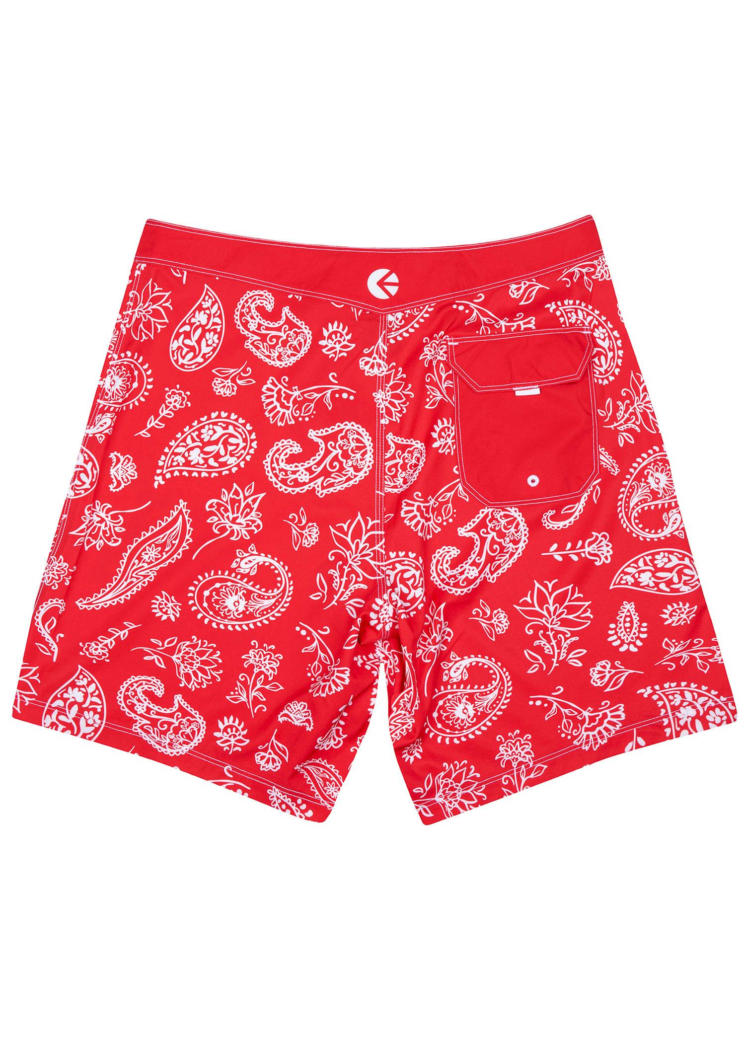Americana Paisley - Red | Mens Boardshort
